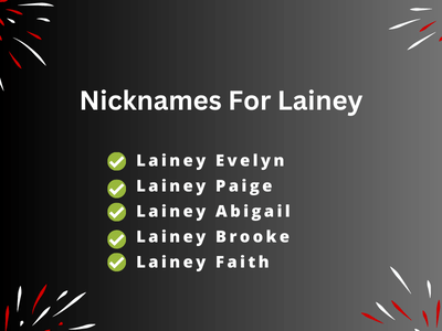Nicknames For Lainey