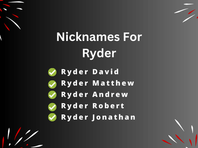 Nicknames For Ryder
