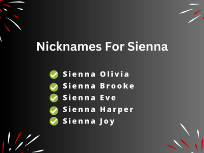 Nicknames For Sienna