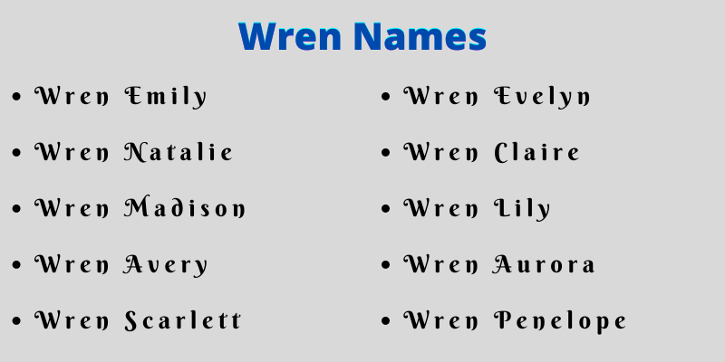 Wren Names