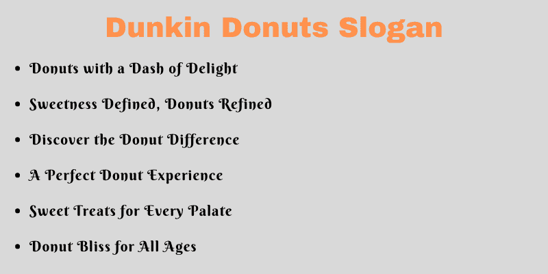 Dunkin Donuts Slogan