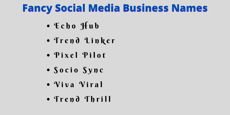 Social Media Business Names