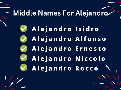 400 Cute Middle Names For Alejandro