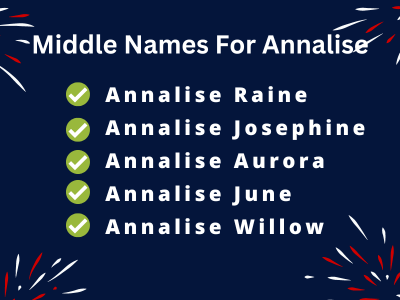 400 Cute Middle Names For Annalise
