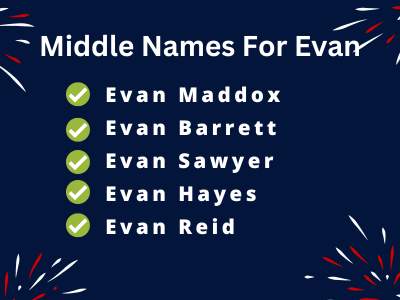 400 Amazing Middle Names For Evan