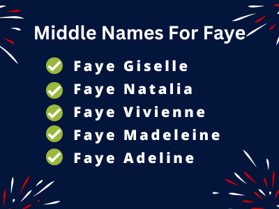 400 Middle Names For Faye