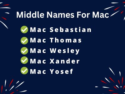 400 Best Middle Names For Mac