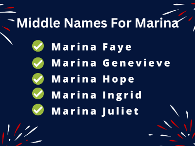 400 Best Middle Names For Marina