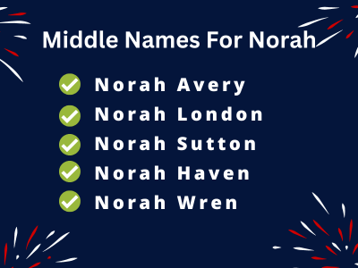 400 Unique Middle Names For Norah