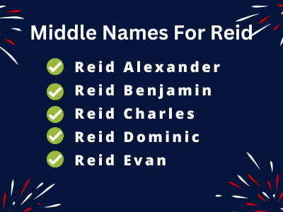 400 Creative Middle Names For Reid
