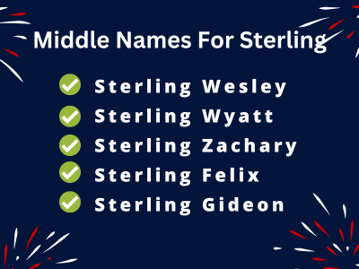 400 Amazing Middle Names For Sterling