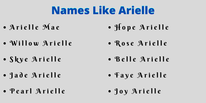 Names Like Arielle