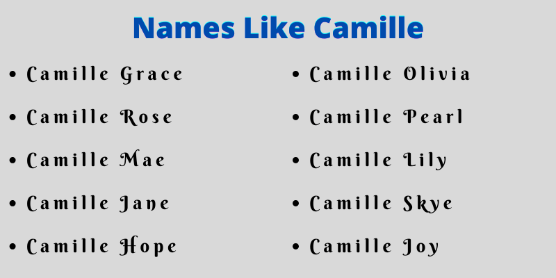 Names Like Camille