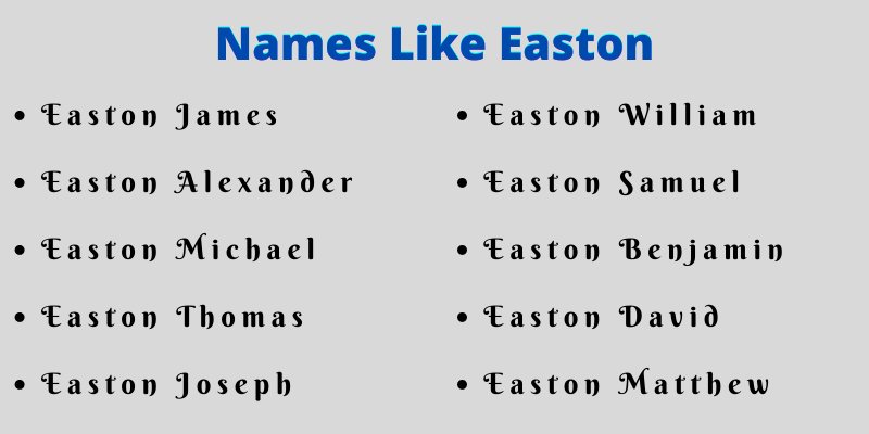 Names Like Easton