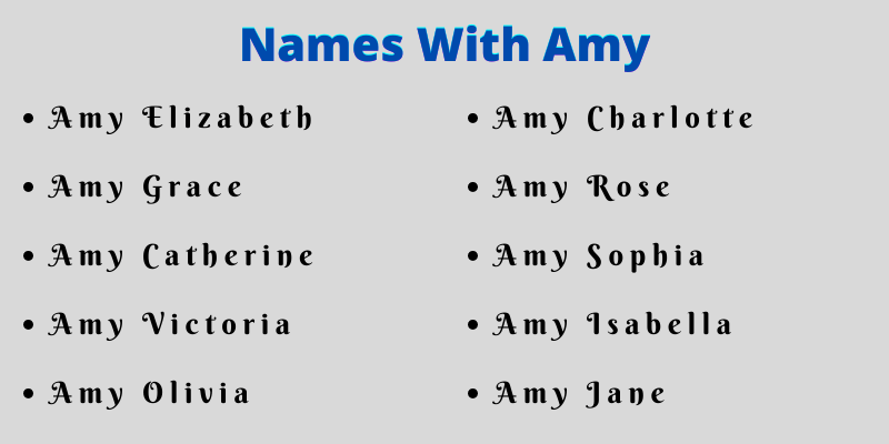 Names With Amy