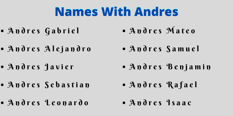 Names With Andres