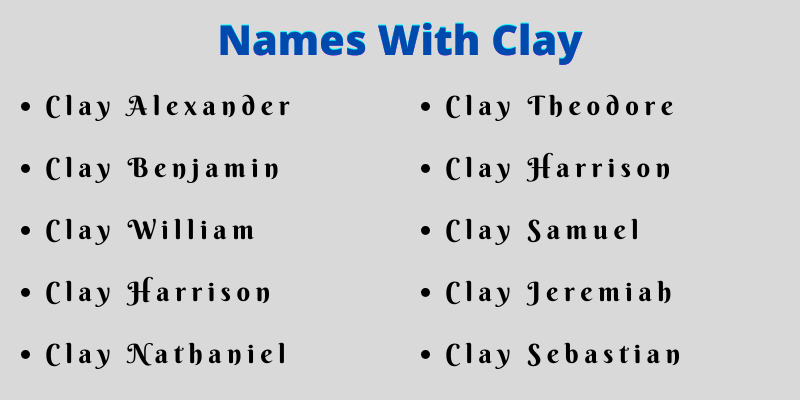 Names With Clay