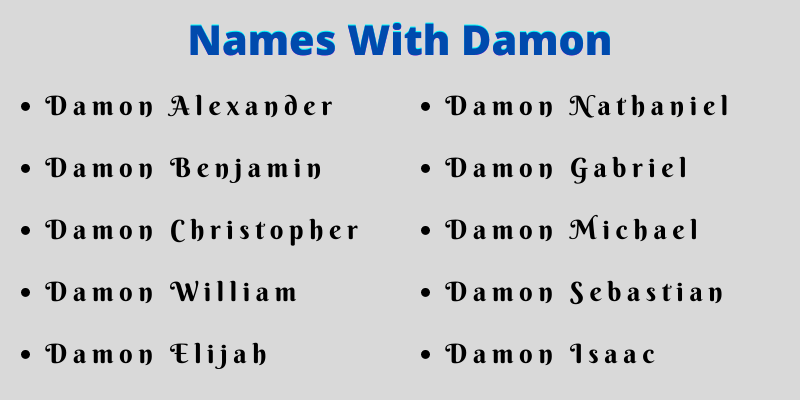 Names With Damon