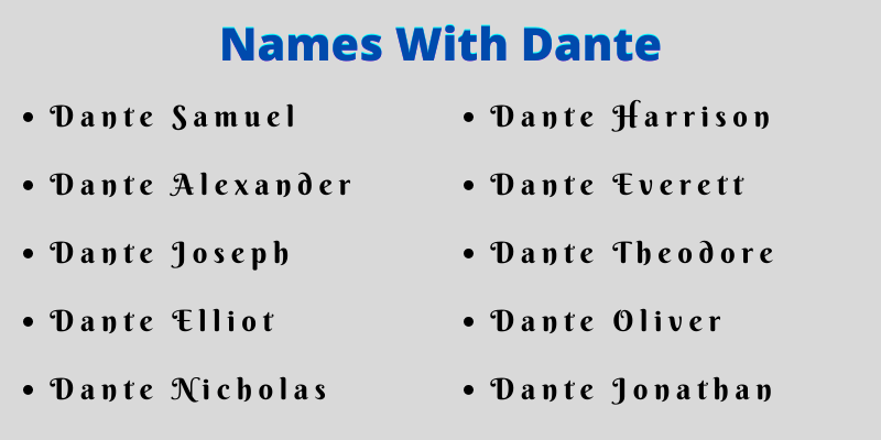 Names With Dante