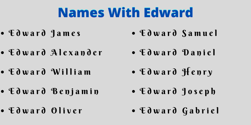 Names With Edward