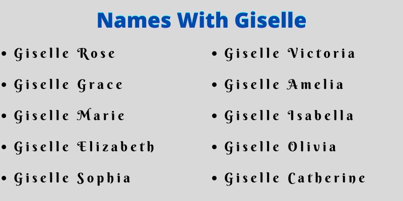 Names With Giselle