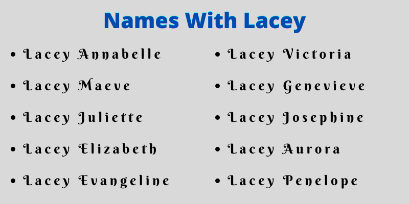 Names With Lacey