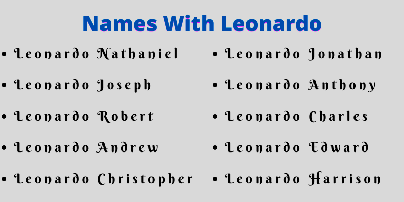 Names With Leonardo