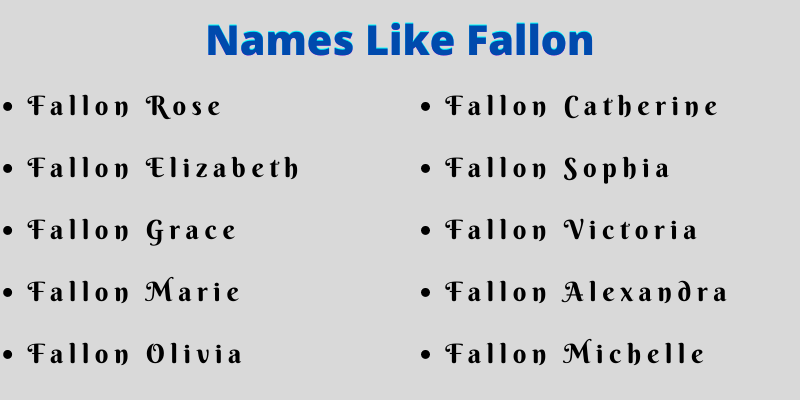 Names like Fallon