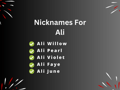 Nicknames For Ali
