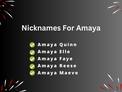 Nicknames For Amaya
