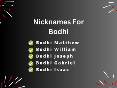 Nicknames For Bodhi