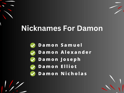 Nicknames For Damon