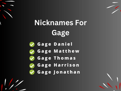 Nicknames For Gage