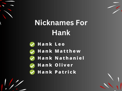 Nicknames For Hank