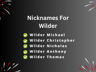 Nicknames For Wilder