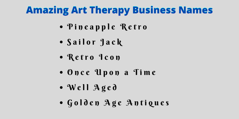 Art Therapy Business Names