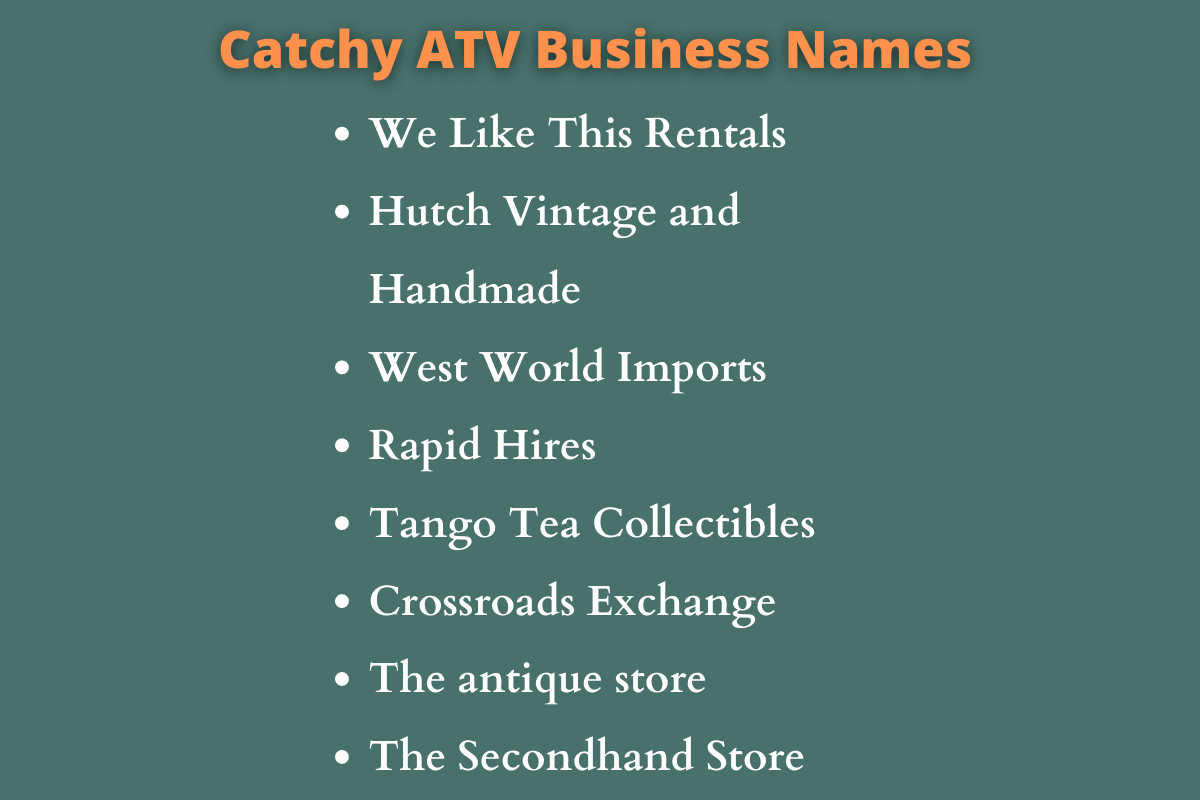 ATV Business Names