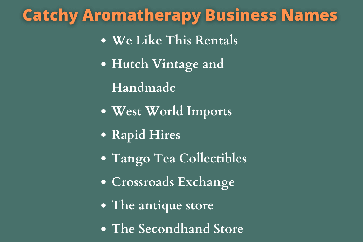 Aromatherapy Business Names