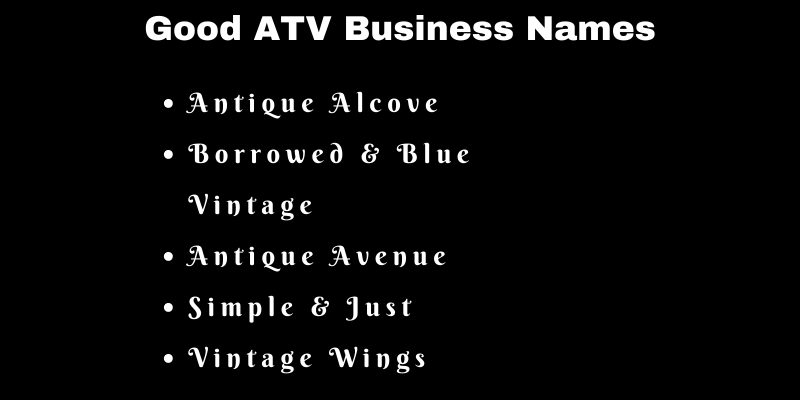 ATV Business Names