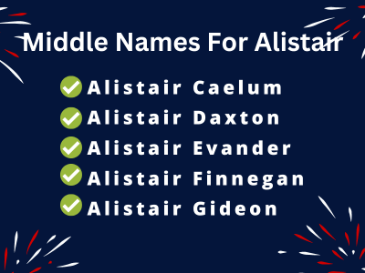 400 Cute Middle Names For Alistair