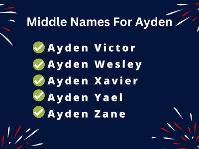 Middle Names For Ayden