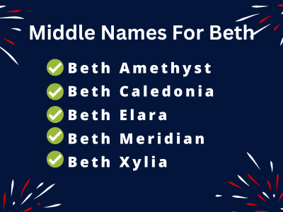 400 Creative Middle Names For Beth