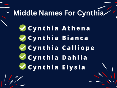 400 Middle Names For Cynthia