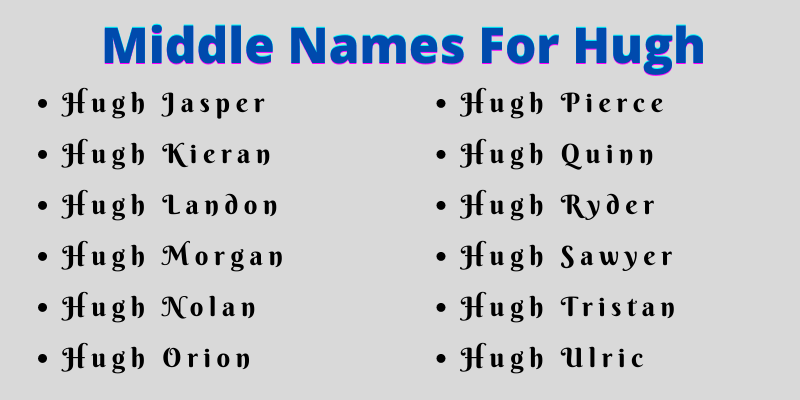 Middle Names For Hugh