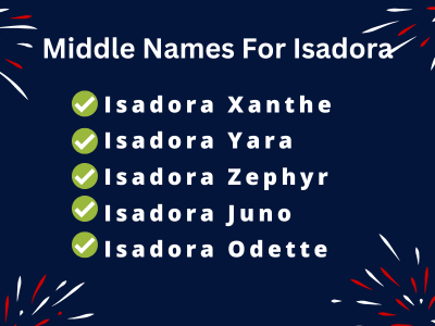 400 Classy Middle Names For Isadora