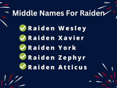 Middle Names For Raiden