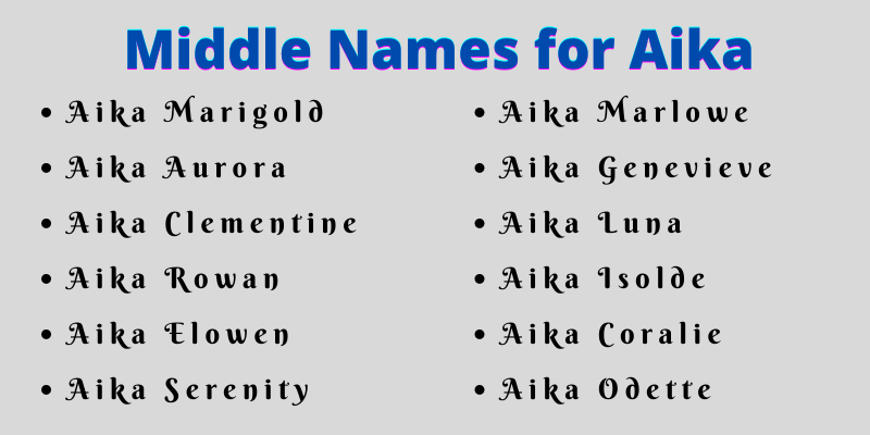 Aika Name Meaning