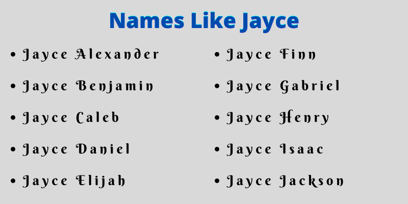 Names Like Jayce