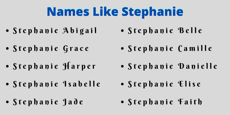 Names Like Stephanie