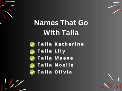 Names That Go With Talia